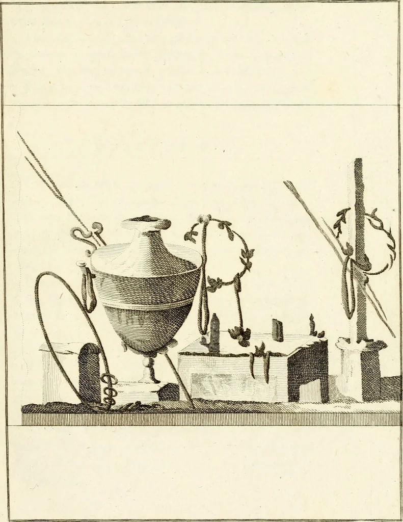 An illustration from Les antiquités d'Herculanum : avec leurs explications en françois, 1780, leaf 26