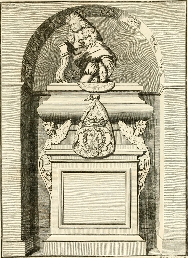 An illustration from Antiquités nationales, ou, Recueil de monumens : pour servir à l'histoire générale et particulière de l'empire françois, tels que tombeaux, inscriptions, statues, vitraux, fresques, etc. : tirés des abbayes, monastères, châteaux, et autres lieux devenus domaines nationaux, 1790, leaf 130