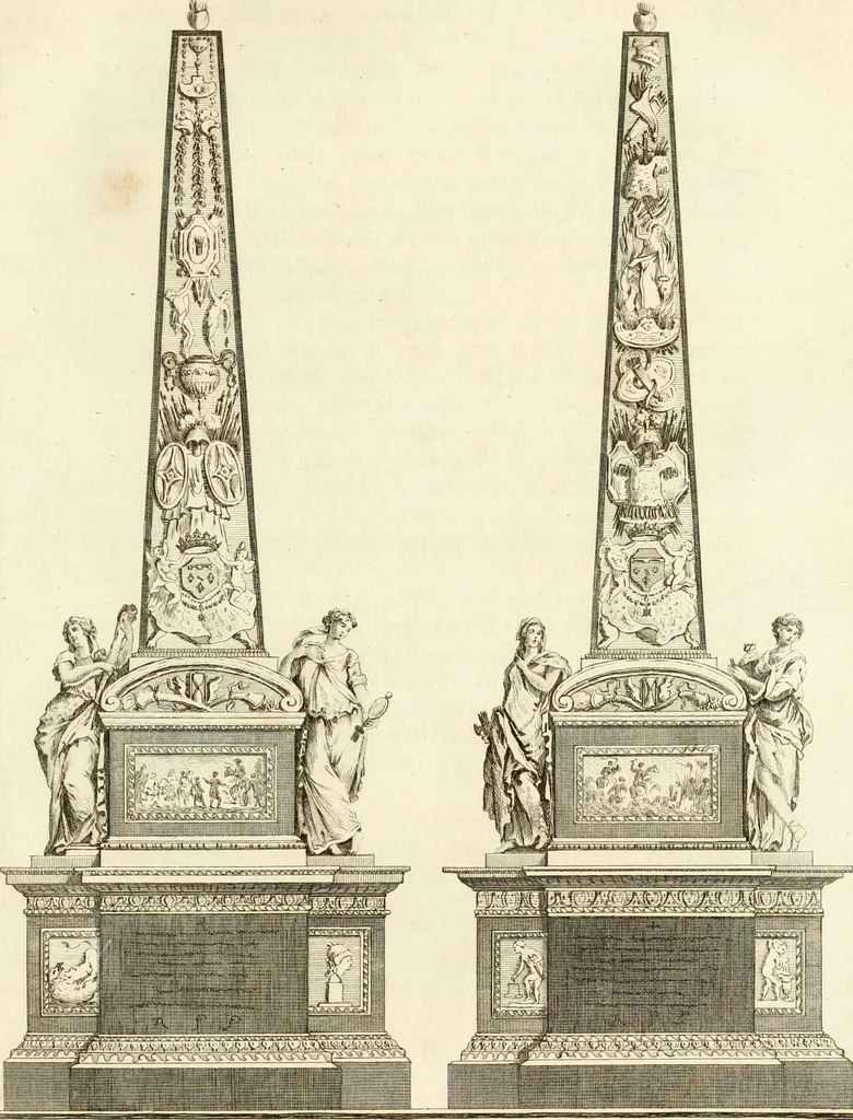 An illustration from Antiquités nationales, ou, Recueil de monumens : pour servir à l'histoire générale et particulière de l'empire françois, tels que tombeaux, inscriptions, statues, vitraux, fresques, etc. : tirés des abbayes, monastères, châteaux, et autres lieux devenus domaines nationaux, 1790, leaf 200