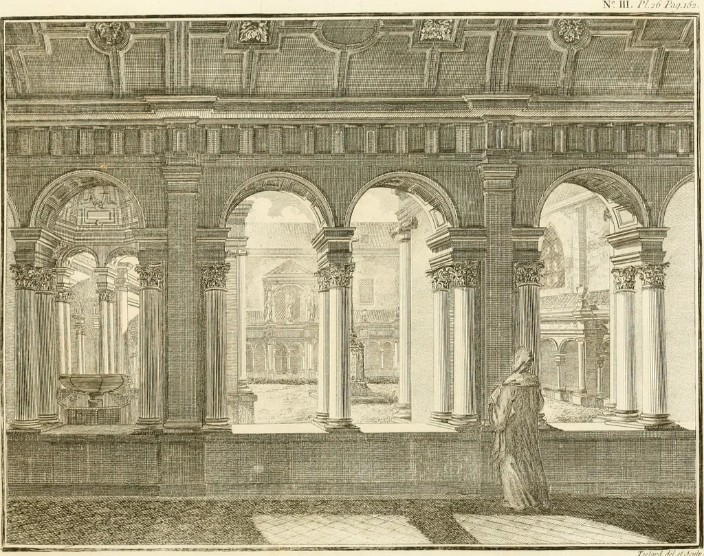 An illustration from Antiquités nationales, ou, Recueil de monumens : pour servir à l'histoire générale et particulière de l'empire françois, tels que tombeaux, inscriptions, statues, vitraux, fresques, etc. : tirés des abbayes, monastères, châteaux, et autres lieux devenus domaines nationaux, 1790, leaf 266