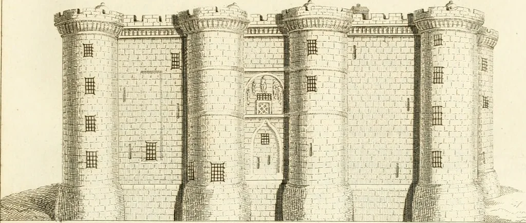 An illustration from Antiquités nationales, ou, Recueil de monumens : pour servir à l'histoire générale et particulière de l'empire françois, tels que tombeaux, inscriptions, statues, vitraux, fresques, etc. : tirés des abbayes, monastères, châteaux, et autres lieux devenus domaines nationaux, 1790, leaf 34