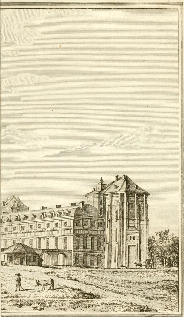 An illustration from Antiquités nationales, ou, Recueil de monumens : pour servir à l'histoire générale et particulière de l'empire françois, tels que tombeaux, inscriptions, statues, vitraux, fresques, etc. : tirés des abbayes, monastères, châteaux, et autres lieux devenus domaines nationaux, 1790, leaf 106