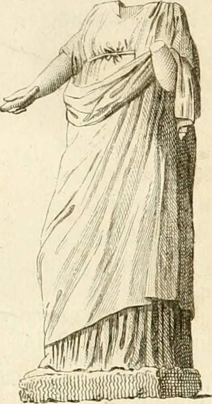 An illustration from Antiquités nationales, ou, Recueil de monumens : pour servir à l'histoire générale et particulière de l'empire françois, tels que tombeaux, inscriptions, statues, vitraux, fresques, etc. : tirés des abbayes, monastères, châteaux, et autres lieux devenus domaines nationaux, 1790, leaf 113