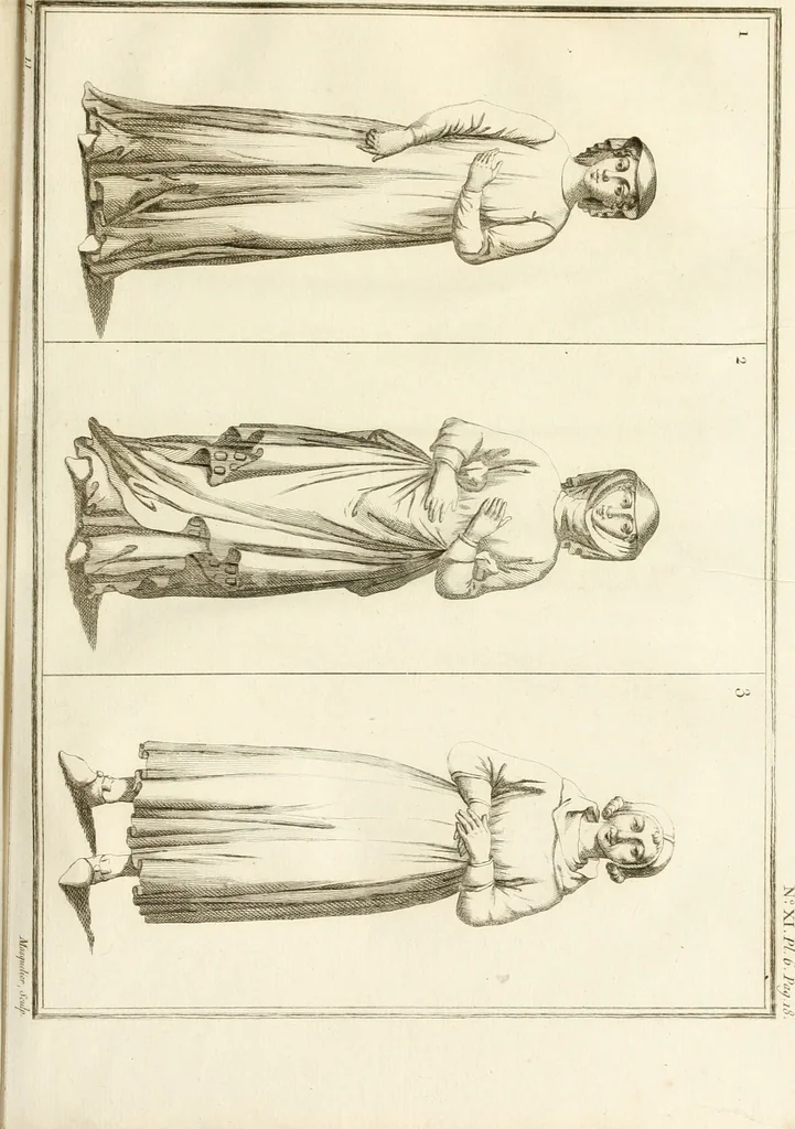 An illustration from Antiquités nationales, ou, Recueil de monumens : pour servir à l'histoire générale et particulière de l'empire françois, tels que tombeaux, inscriptions, statues, vitraux, fresques, etc. : tirés des abbayes, monastères, châteaux, et autres lieux devenus domaines nationaux, 1790, leaf 152