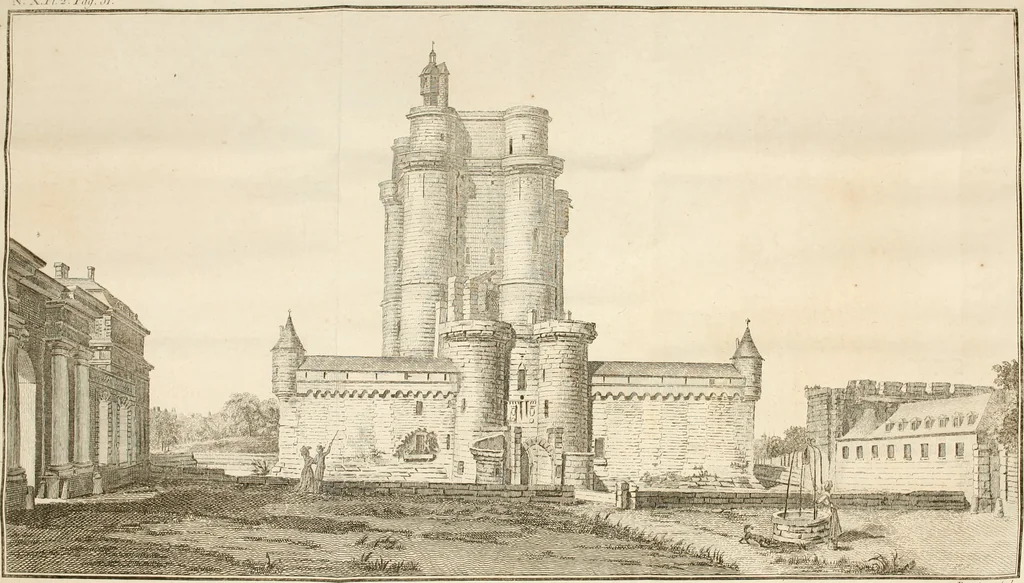 An illustration from Antiquités nationales, ou, Recueil de monumens : pour servir à l'histoire générale et particulière de l'empire françois, tels que tombeaux, inscriptions, statues, vitraux, fresques, etc. : tirés des abbayes, monastères, châteaux, et autres lieux devenus domaines nationaux, 1790, leaf 48