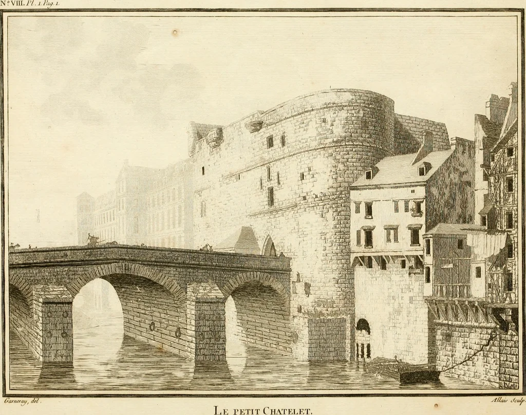 An illustration from Antiquités nationales, ou, Recueil de monumens : pour servir à l'histoire générale et particulière de l'empire françois, tels que tombeaux, inscriptions, statues, vitraux, fresques, etc. : tirés des abbayes, monastères, châteaux, et autres lieux devenus domaines nationaux, 1790, leaf 5