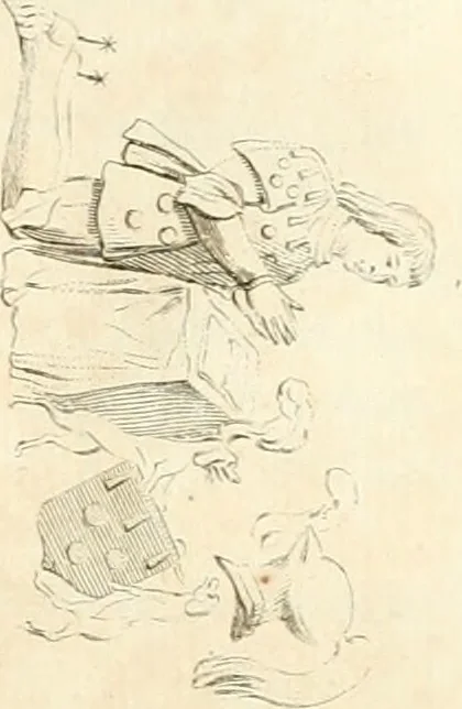 An illustration from Antiquités nationales, ou, Recueil de monumens : pour servir à l'histoire générale et particulière de l'empire françois, tels que tombeaux, inscriptions, statues, vitraux, fresques, etc. : tirés des abbayes, monastères, châteaux, et autres lieux devenus domaines nationaux, 1790, leaf 138
