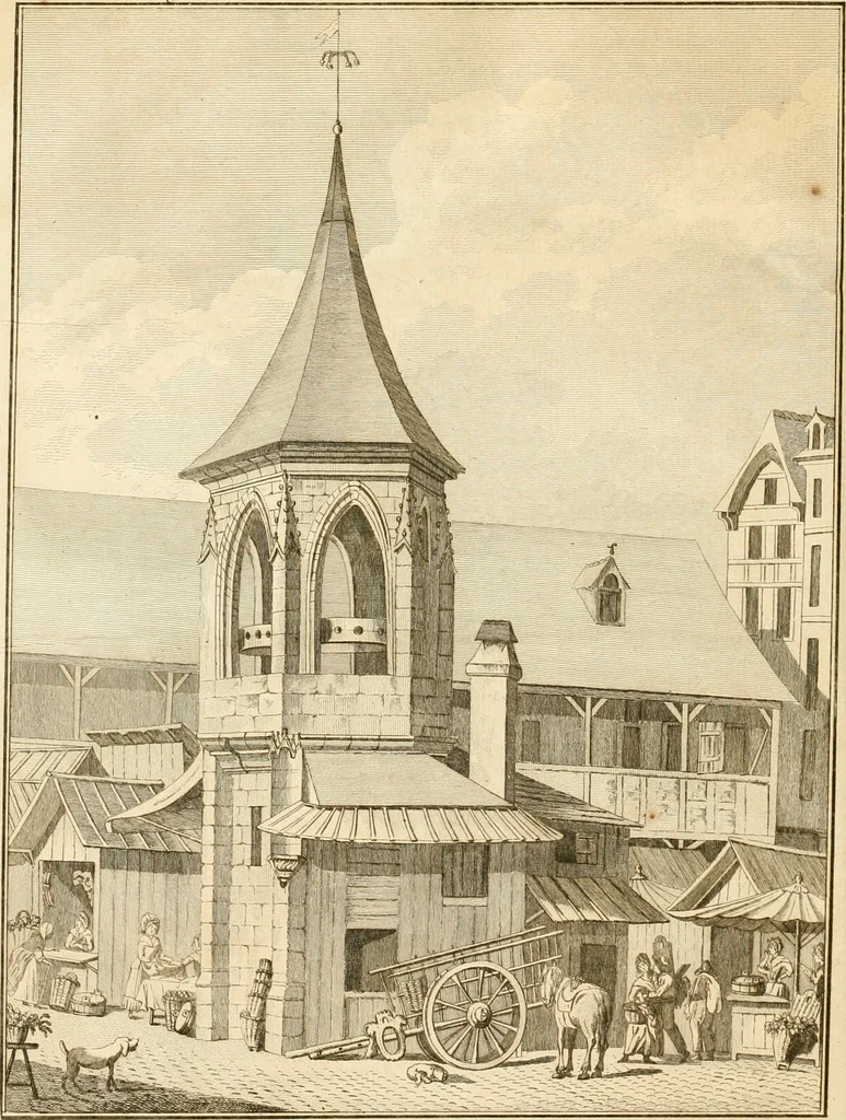 An illustration from Antiquités nationales, ou, Recueil de monumens : pour servir à l'histoire générale et particulière de l'empire françois, tels que tombeaux, inscriptions, statues, vitraux, fresques, etc. : tirés des abbayes, monastères, châteaux, et autres lieux devenus domaines nationaux, 1790, leaf 439