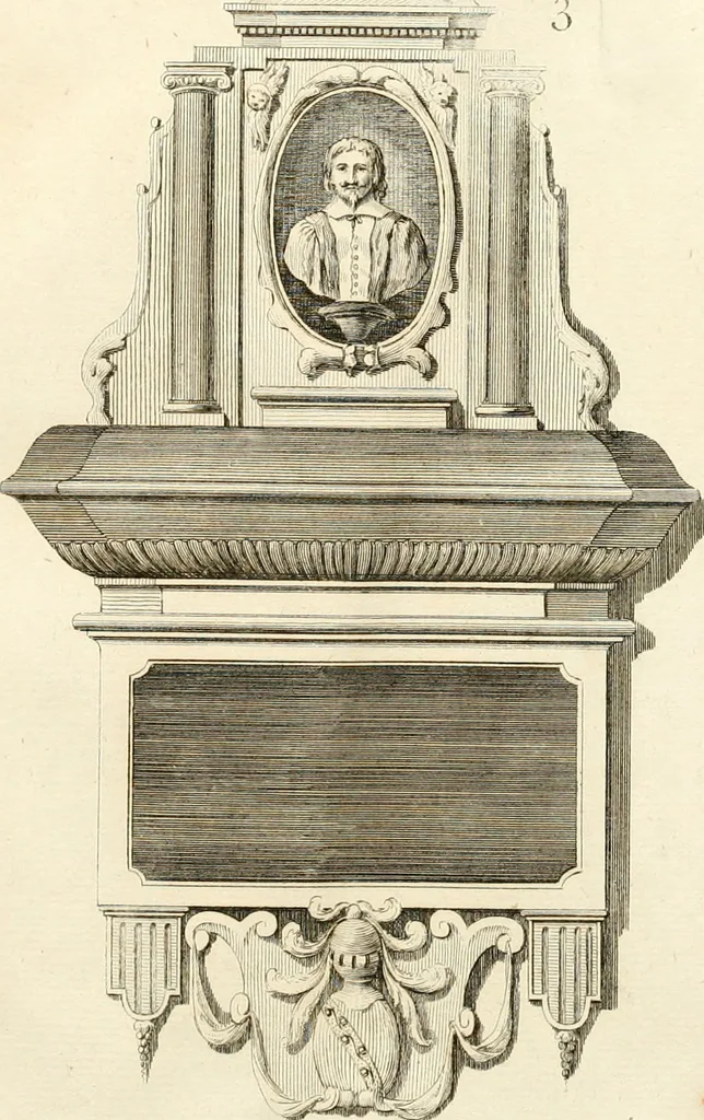 An illustration from Antiquités nationales, ou, Recueil de monumens : pour servir à l'histoire générale et particulière de l'empire françois, tels que tombeaux, inscriptions, statues, vitraux, fresques, etc. : tirés des abbayes, monastères, châteaux, et autres lieux devenus domaines nationaux, 1790, leaf 48