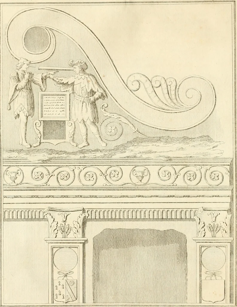An illustration from Antiquités nationales, ou, Recueil de monumens : pour servir à l'histoire générale et particulière de l'empire françois, tels que tombeaux, inscriptions, statues, vitraux, fresques, etc. : tirés des abbayes, monastères, châteaux, et autres lieux devenus domaines nationaux, 1790, leaf 73