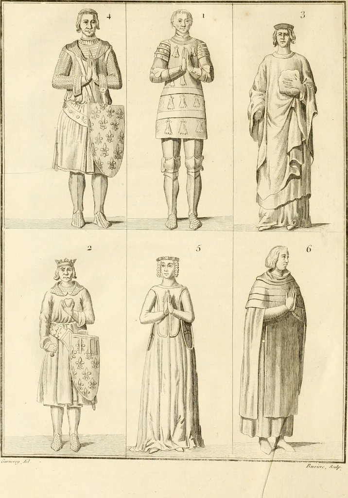 An illustration from Antiquités nationales, ou, Recueil de monumens : pour servir à l'histoire générale et particulière de l'empire françois, tels que tombeaux, inscriptions, statues, vitraux, fresques, etc. : tirés des abbayes, monastères, châteaux, et autres lieux devenus domaines nationaux, 1790, leaf 111
