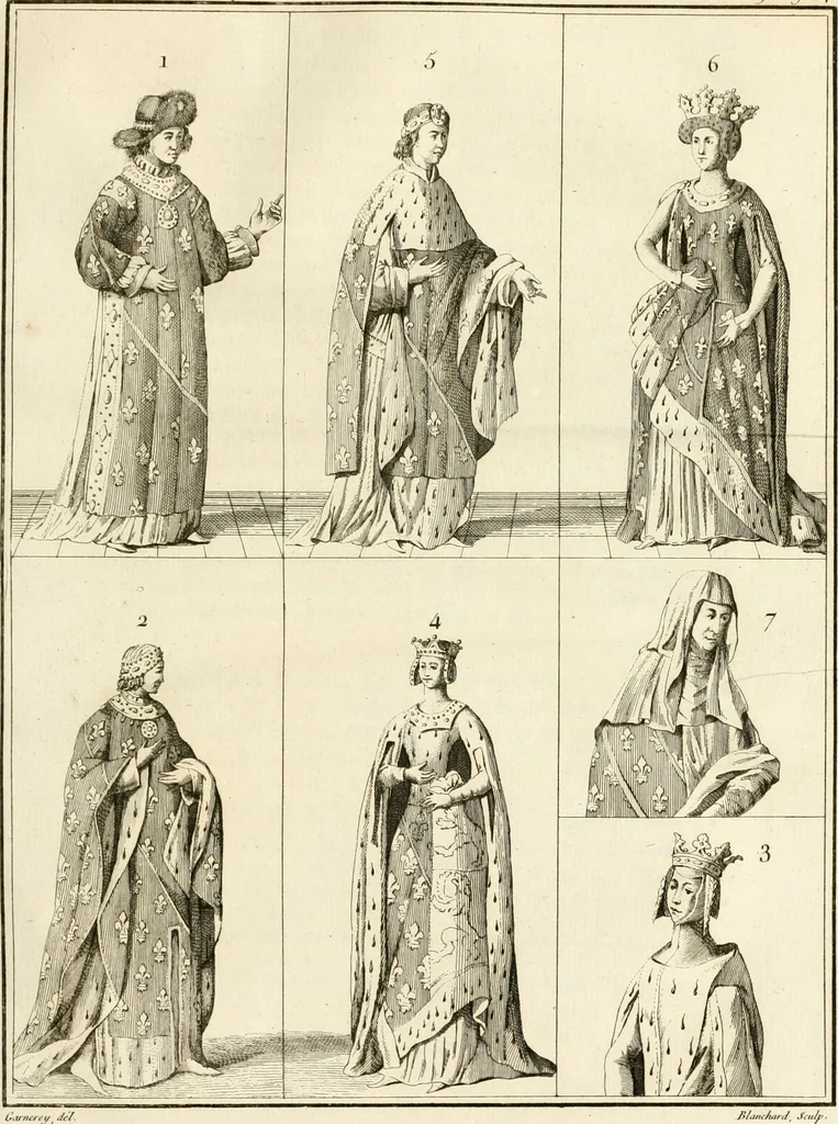 An illustration from Antiquités nationales, ou, Recueil de monumens : pour servir à l'histoire générale et particulière de l'empire françois, tels que tombeaux, inscriptions, statues, vitraux, fresques, etc. : tirés des abbayes, monastères, châteaux, et autres lieux devenus domaines nationaux, 1790, leaf 128