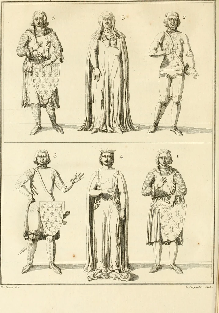 An illustration from Antiquités nationales, ou, Recueil de monumens : pour servir à l'histoire générale et particulière de l'empire françois, tels que tombeaux, inscriptions, statues, vitraux, fresques, etc. : tirés des abbayes, monastères, châteaux, et autres lieux devenus domaines nationaux, 1790, leaf 133