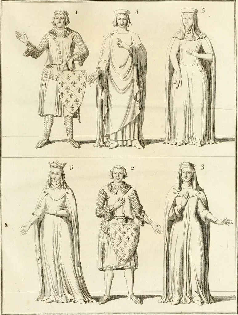An illustration from Antiquités nationales, ou, Recueil de monumens : pour servir à l'histoire générale et particulière de l'empire françois, tels que tombeaux, inscriptions, statues, vitraux, fresques, etc. : tirés des abbayes, monastères, châteaux, et autres lieux devenus domaines nationaux, 1790, leaf 150