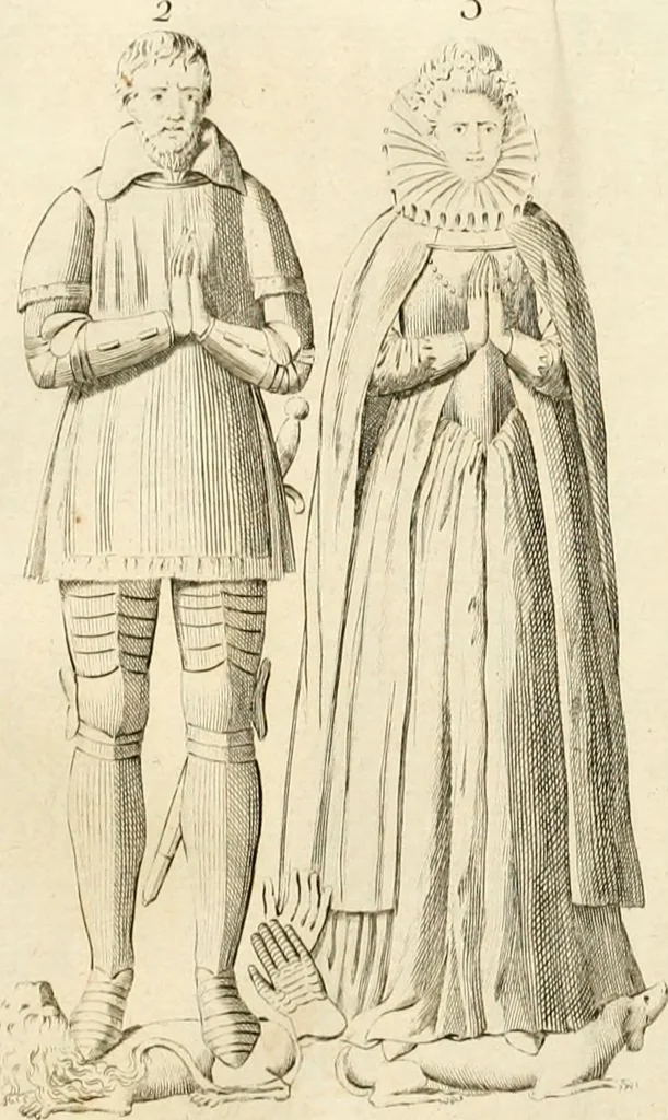 An illustration from Antiquités nationales, ou, Recueil de monumens : pour servir à l'histoire générale et particulière de l'empire françois, tels que tombeaux, inscriptions, statues, vitraux, fresques, etc. : tirés des abbayes, monastères, châteaux, et autres lieux devenus domaines nationaux, 1790, leaf 260