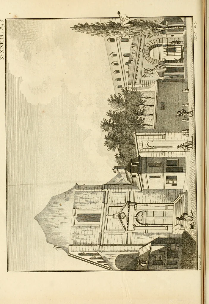 An illustration from Antiquités nationales, ou, Recueil de monumens : pour servir à l'histoire générale et particulière de l'empire françois, tels que tombeaux, inscriptions, statues, vitraux, fresques, etc. : tirés des abbayes, monastères, châteaux, et autres lieux devenus domaines nationaux, 1790, leaf 361