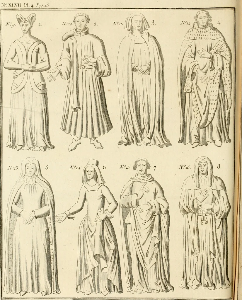 An illustration from Antiquités nationales, ou, Recueil de monumens : pour servir à l'histoire générale et particulière de l'empire françois, tels que tombeaux, inscriptions, statues, vitraux, fresques, etc. : tirés des abbayes, monastères, châteaux, et autres lieux devenus domaines nationaux, 1790, leaf 377