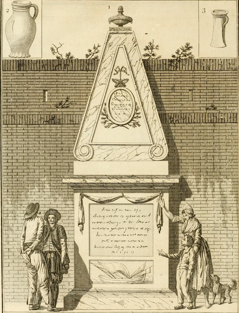An illustration from Antiquités nationales, ou, Recueil de monumens : pour servir à l'histoire générale et particulière de l'empire françois, tels que tombeaux, inscriptions, statues, vitraux, fresques, etc. : tirés des abbayes, monastères, châteaux, et autres lieux devenus domaines nationaux, 1790, leaf 457
