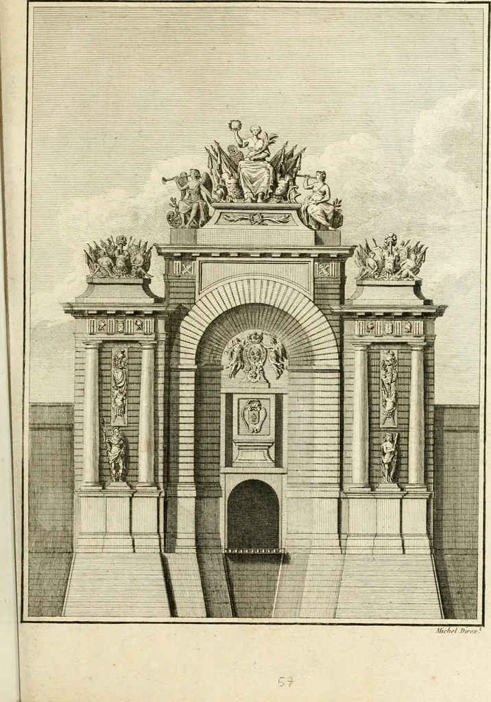 An illustration from Antiquités nationales, ou, Recueil de monumens : pour servir à l'histoire générale et particulière de l'empire françois, tels que tombeaux, inscriptions, statues, vitraux, fresques, etc. : tirés des abbayes, monastères, châteaux, et autres lieux devenus domaines nationaux, 1790, leaf 120