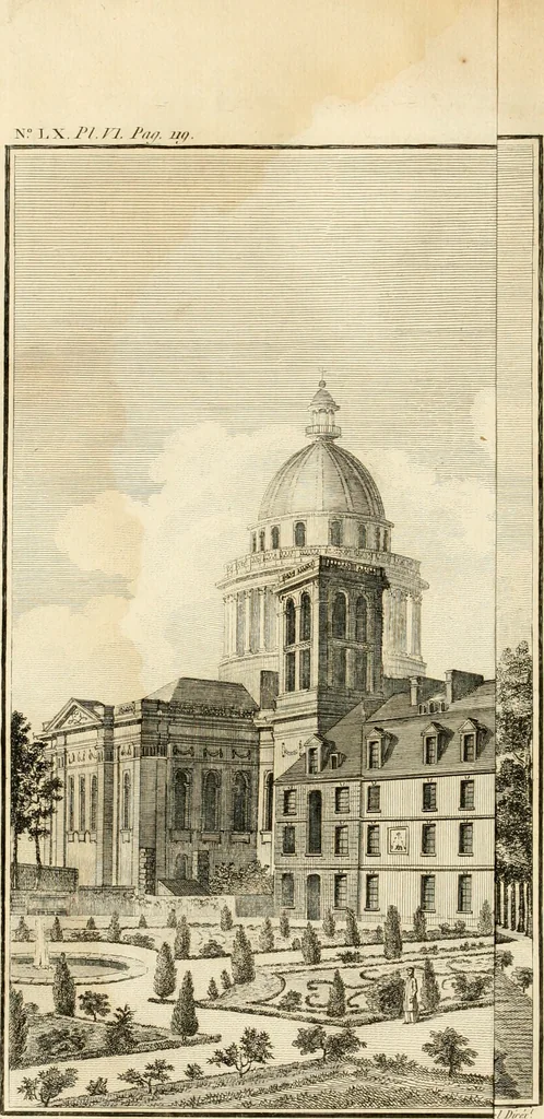 An illustration from Antiquités nationales, ou, Recueil de monumens : pour servir à l'histoire générale et particulière de l'empire françois, tels que tombeaux, inscriptions, statues, vitraux, fresques, etc. : tirés des abbayes, monastères, châteaux, et autres lieux devenus domaines nationaux, 1790, leaf 407