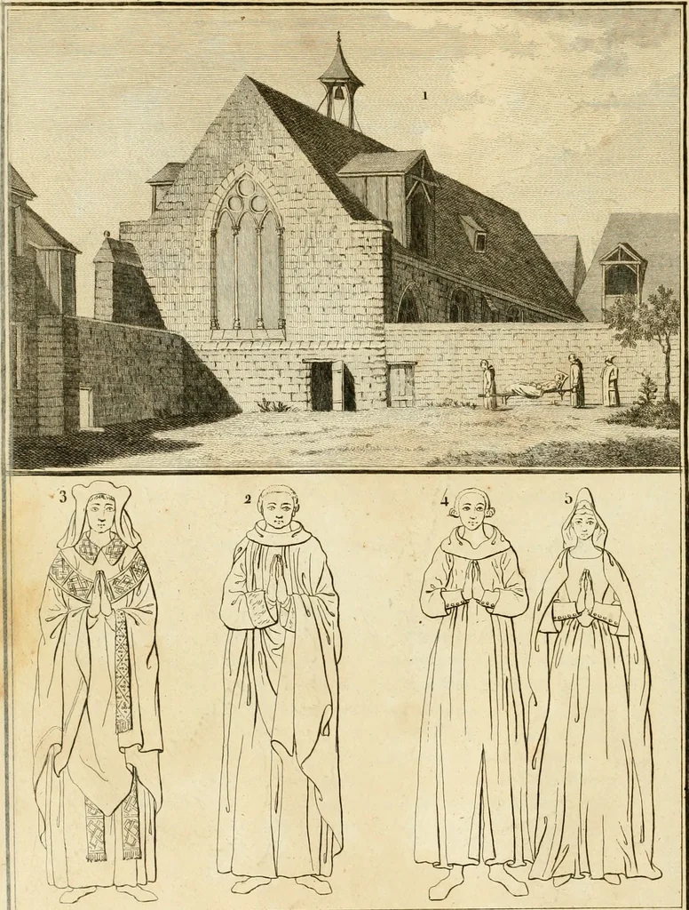 An illustration from Antiquités nationales, ou, Recueil de monumens : pour servir à l'histoire générale et particulière de l'empire françois, tels que tombeaux, inscriptions, statues, vitraux, fresques, etc. : tirés des abbayes, monastères, châteaux, et autres lieux devenus domaines nationaux, 1790, leaf 53