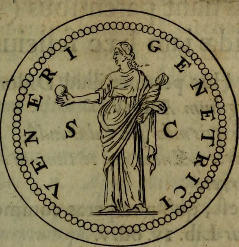 An illustration from Thomae Bartholini Antiqvitatvm Veteris pverperii synopsis a filio Casparo Bartholino commentario illustrata, 1676, leaf 36