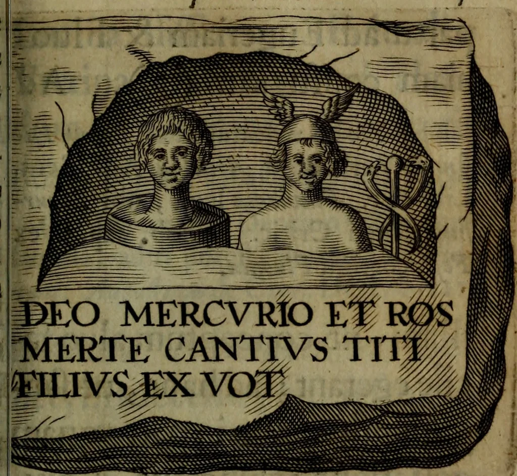 An illustration from Thomae Bartholini Antiqvitatvm Veteris pverperii synopsis a filio Casparo Bartholino commentario illustrata, 1676, leaf 44