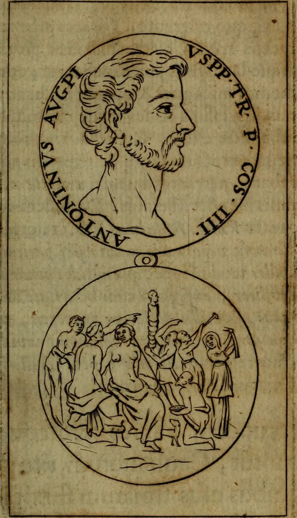 An illustration from Thomae Bartholini Antiqvitatvm Veteris pverperii synopsis a filio Casparo Bartholino commentario illustrata, 1676, leaf 87