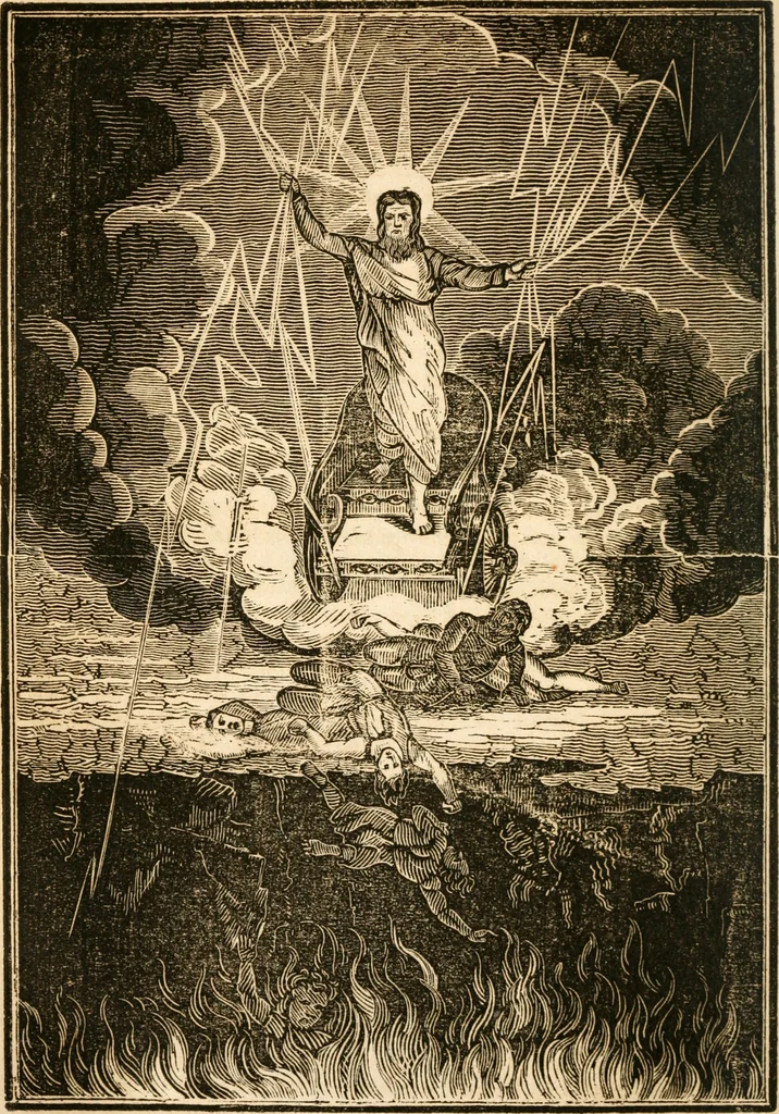 An illustration from The anti-universalist, or, History of the fallen angels of the Scriptures : proofs of the being of Satan and of evil spirits, and many other curious matters connected therewith, 1839, leaf 169