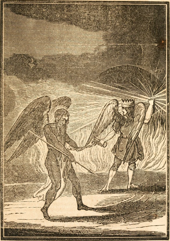 An illustration from The anti-universalist, or, History of the fallen angels of the Scriptures : proofs of the being of Satan and of evil spirits, and many other curious matters connected therewith, 1839, leaf 96