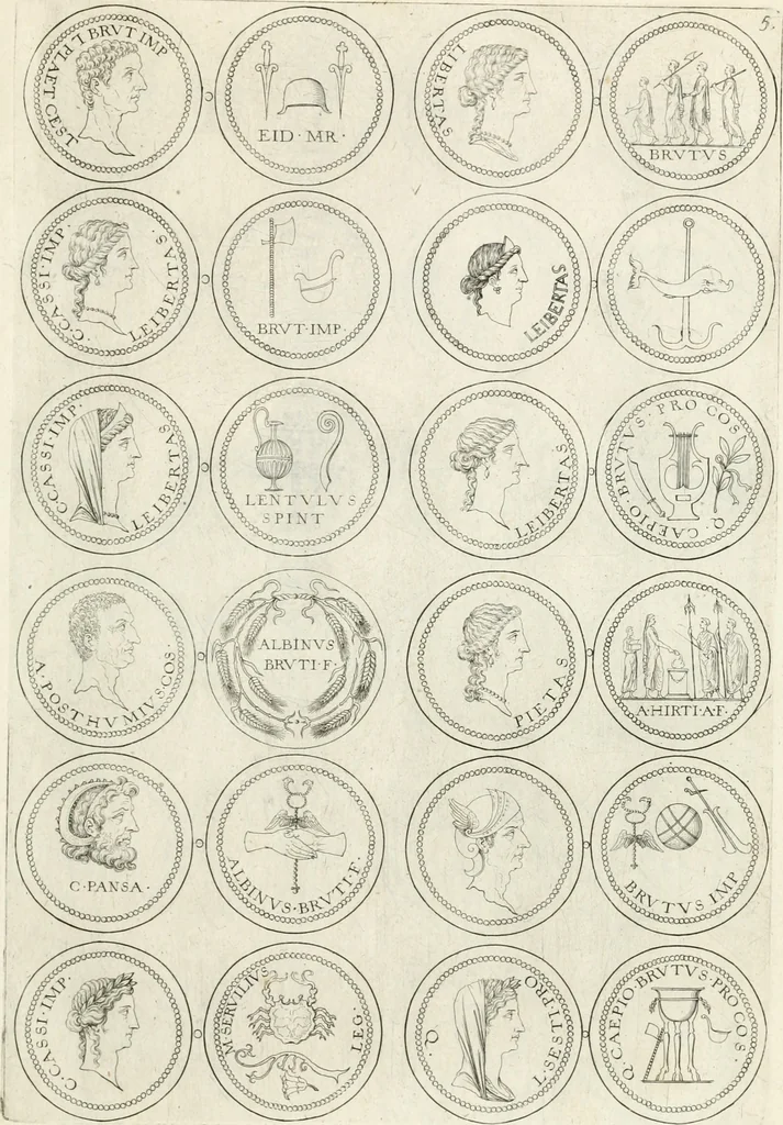 An illustration from Antonii Augustinii Archiepisc. Tarracon. Antiqvitatvm romanorvm hispanarvmqve in nvmmis vetervm, dialogi XI, 1617, leaf 234