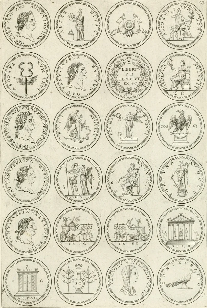 An illustration from Antonii Augustinii Archiepisc. Tarracon. Antiqvitatvm romanorvm hispanarvmqve in nvmmis vetervm, dialogi XI, 1617, leaf 278