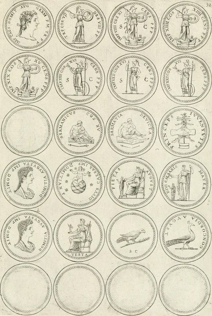 An illustration from Antonii Augustinii Archiepisc. Tarracon. Antiqvitatvm romanorvm hispanarvmqve in nvmmis vetervm, dialogi XI, 1617, leaf 288