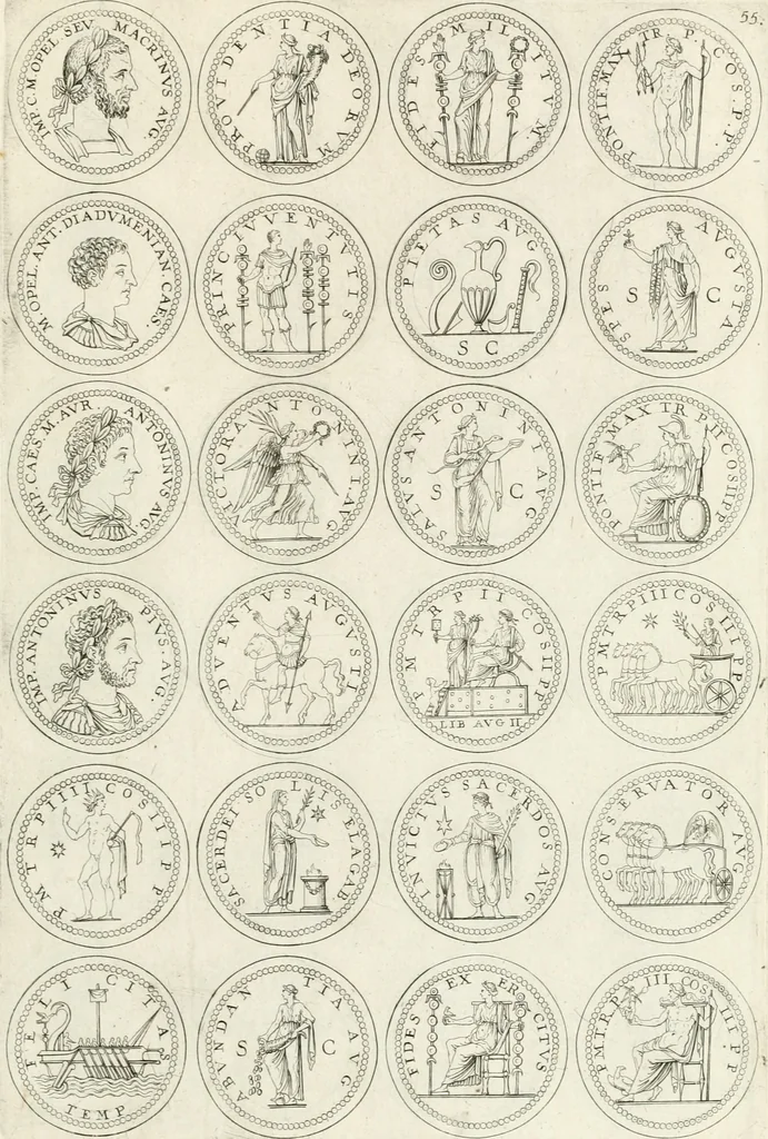 An illustration from Antonii Augustinii Archiepisc. Tarracon. Antiqvitatvm romanorvm hispanarvmqve in nvmmis vetervm, dialogi XI, 1617, leaf 334