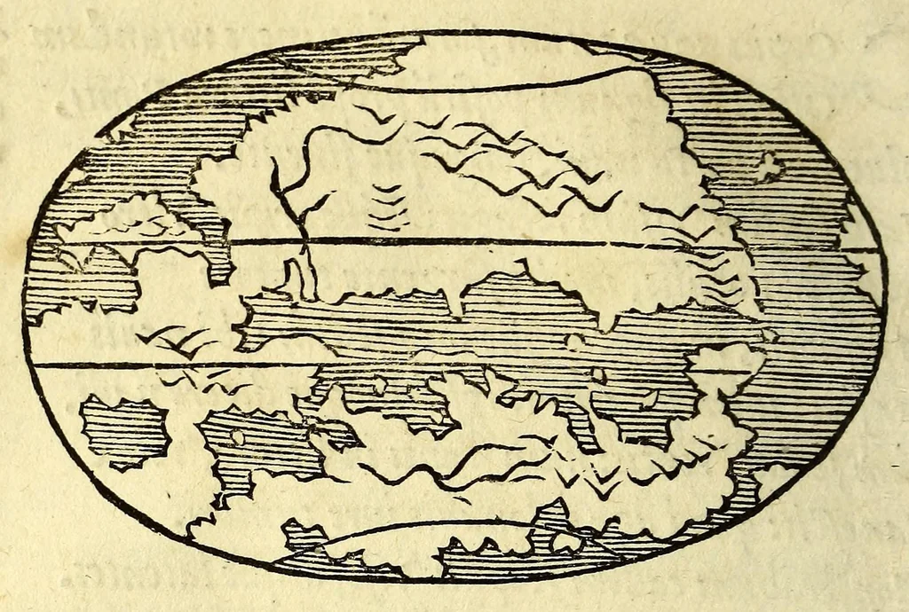 An illustration from Antonii Mizaldi Monluciani, de mundi sphœra, seu cosmographia, libri tres : figuris & demonstrationibus illustrati, 1553, leaf 40