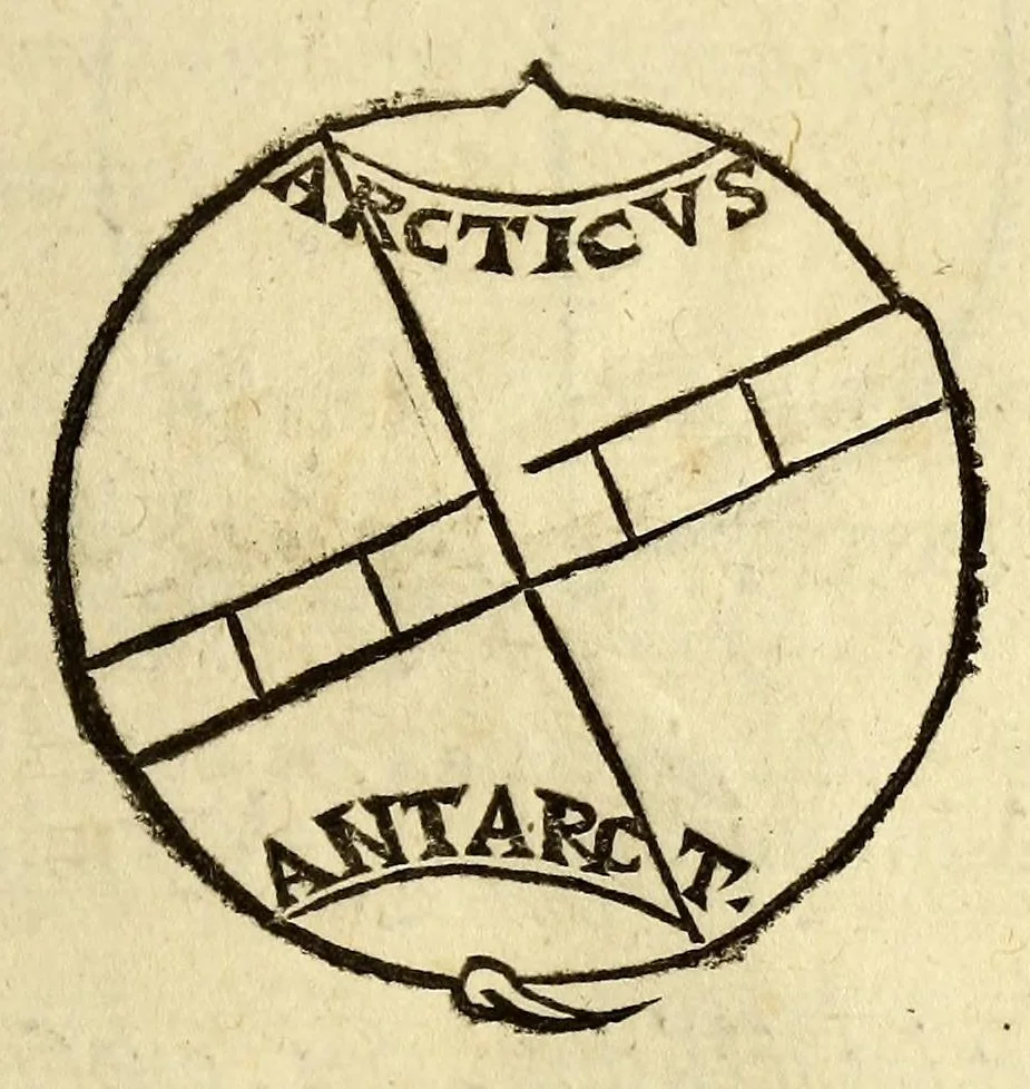 An illustration from Antonii Mizaldi Monluciani, de mundi sphœra, seu cosmographia, libri tres : figuris & demonstrationibus illustrati, 1553, leaf 79