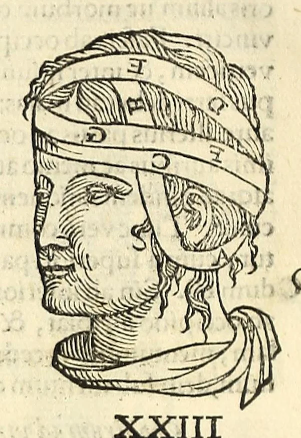 An illustration from Galeni librorum septima classis : curativum methodum tum diffuse tum breviter descriptam, victus rationem in morbis acutis, singulorum morborum facile paranda remedia, privatam quorundam morborum curationem, chirurgie constitutionem, fracturarum ac luxationum sanationem, fasciarum deniq ; & laqueorum & machinamentorum tractatum continet, 1576, leaf 614