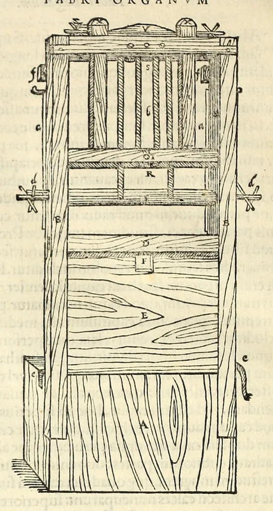 An illustration from Galeni librorum septima classis : curativum methodum tum diffuse tum breviter descriptam, victus rationem in morbis acutis, singulorum morborum facile paranda remedia, privatam quorundam morborum curationem, chirurgie constitutionem, fracturarum ac luxationum sanationem, fasciarum deniq ; & laqueorum & machinamentorum tractatum continet, 1576, leaf 656