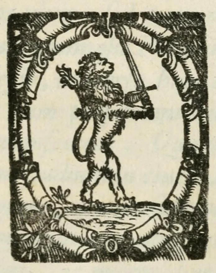 An illustration from Antonii Riccoboni oratio in obitv m. Mantvae Benavidii celeberrimi I. C. : habita Patauii Augustissimo Eremitarum templo, prid. non. apr. M.D.XXCII, 1582, leaf 3