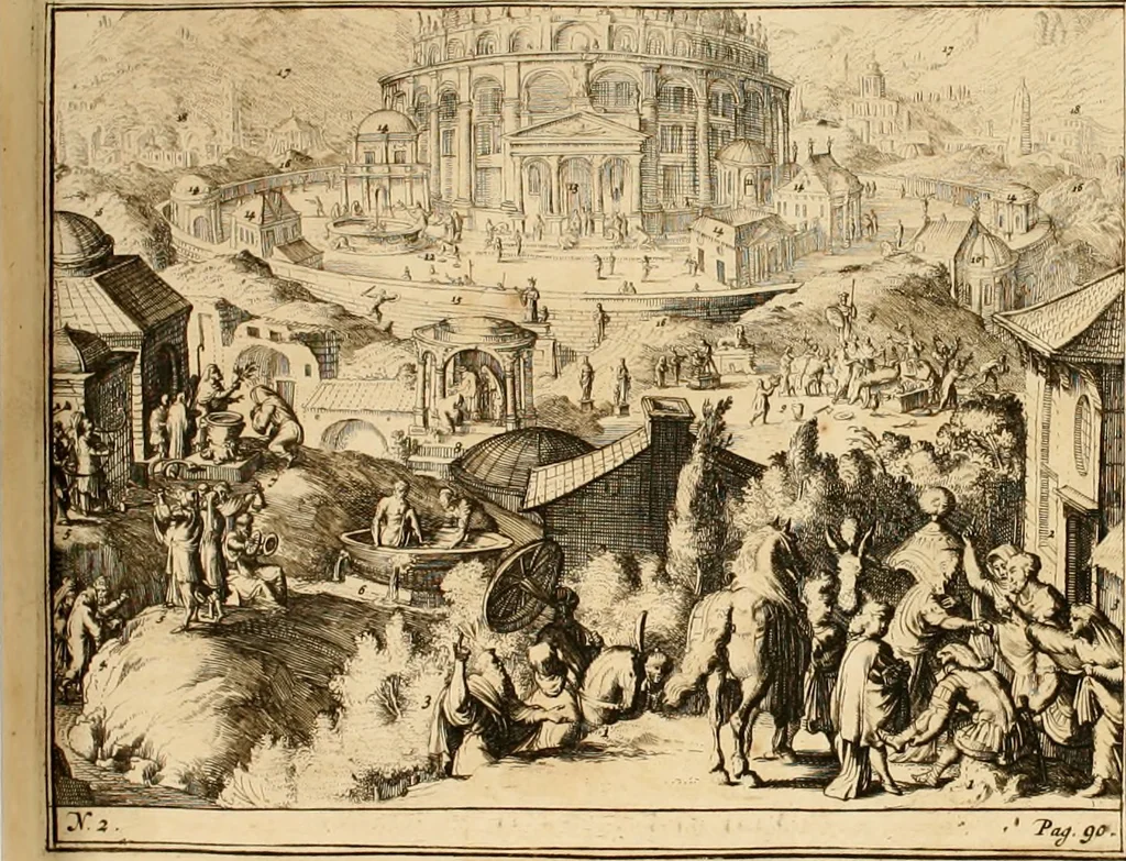 An illustration from Antonii van Dale poliatri Harlemensis De oraculis veterum ethnicorum dissertationes duae : quarum nunc prior agit de eorum origine atque auctoribus, secunda de ipsorum duratione & interitu .., 1700, leaf 125