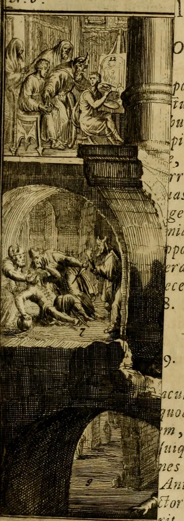 An illustration from Antonii van Dale poliatri Harlemensis De oraculis veterum ethnicorum dissertationes duae : quarum nunc prior agit de eorum origine atque auctoribus, secunda de ipsorum duratione & interitu .., 1700, leaf 236