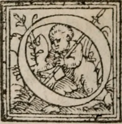 An illustration from Antonini Liberalis Transformationum congeries. Phlegontis Tralliani De mirabilibus & longaeuis libellus. Eivsdem De Olympijs fragmentum. Apollonii Historiae mirabiles. Antigoni Mirabil. narrationú congeries. M. Antonini philosophi imp. romani, De vita sua libri XII ab innumeris quibus antea scatebant mendis repurgati, & nuno demum vere editi, 1568, leaf 185