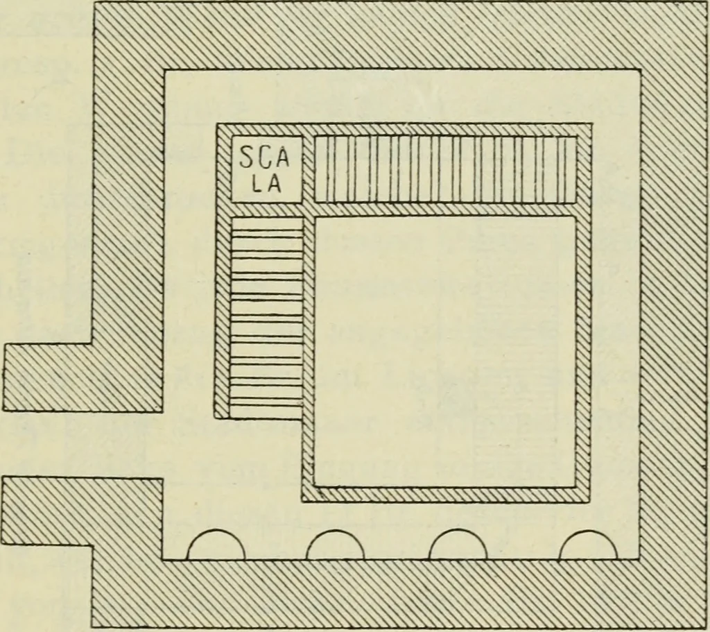 An illustration from Antonio Averlino Filarete's Tractat über die Baukunst, nebst seinen Büchern von der Zeichenkunst und den Bauten der Medici, 1890, leaf 164