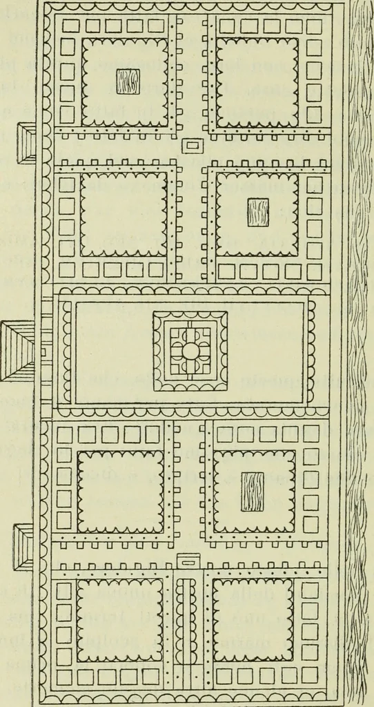 An illustration from Antonio Averlino Filarete's Tractat über die Baukunst, nebst seinen Büchern von der Zeichenkunst und den Bauten der Medici, 1890, leaf 383