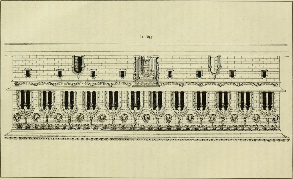 An illustration from Antonio Averlino Filarete's Tractat über die Baukunst, nebst seinen Büchern von der Zeichenkunst und den Bauten der Medici, 1890, leaf 696