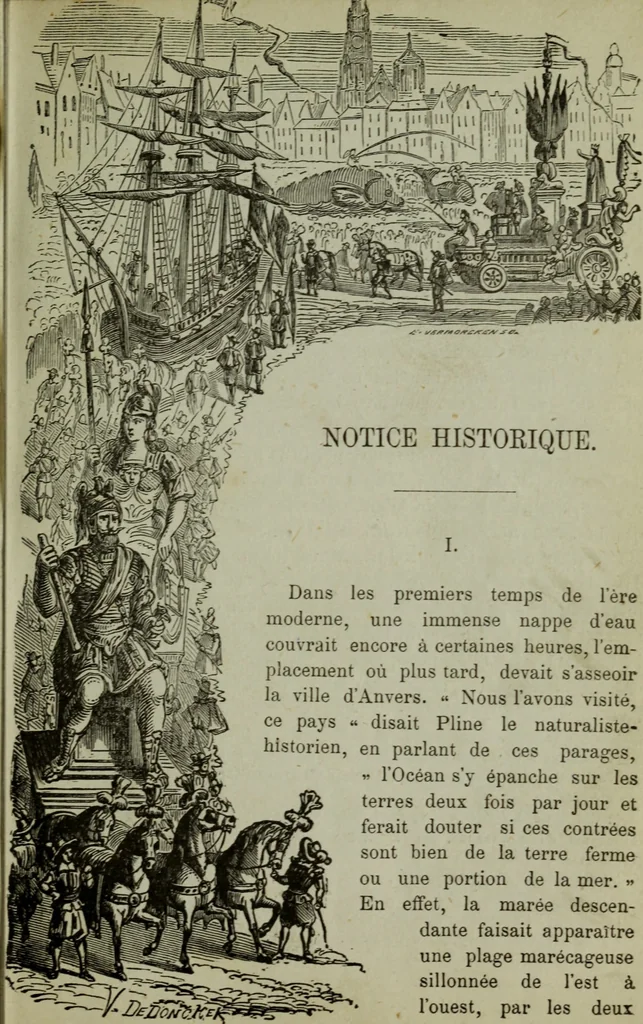 An illustration from Anvers (guide) : histoire, institutions, description des monuments et oeuvres-d'art, 1874, leaf 10