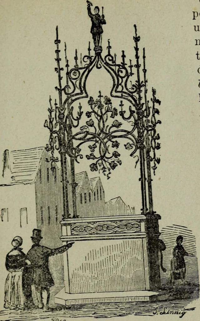 An illustration from Anvers (guide) : histoire, institutions, description des monuments et oeuvres-d'art, 1874, leaf 222
