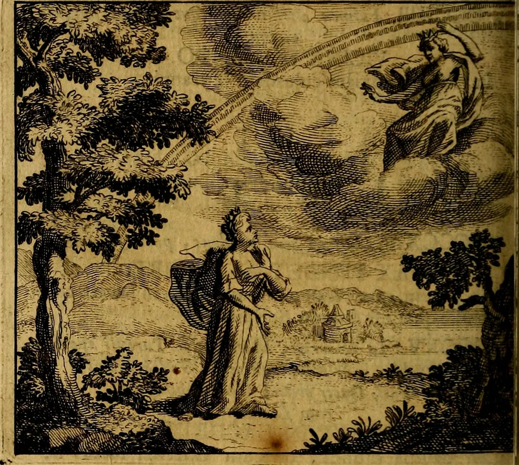 An illustration from Apelles symbolicus, exhibens seriem amplissimam symbolorum, poetisque, oratoribus ac verbi dei praedicatoribus conceptus subministrans varios, 1699, leaf 287
