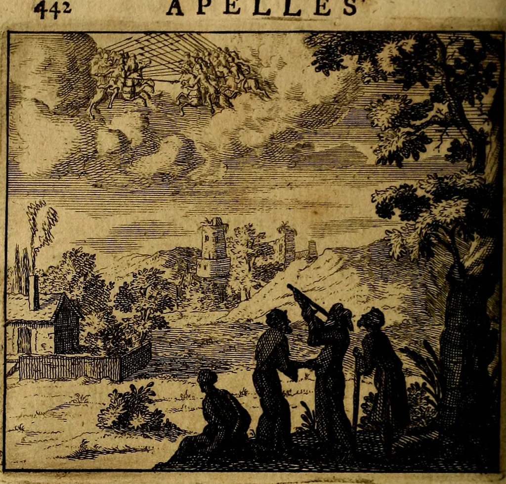 An illustration from Apelles symbolicus, exhibens seriem amplissimam symbolorum, poetisque, oratoribus ac verbi dei praedicatoribus conceptus subministrans varios, 1699, leaf 469