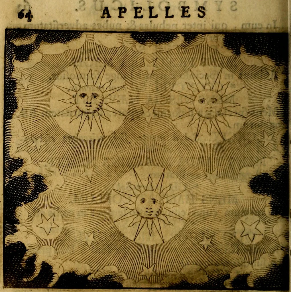 An illustration from Apelles symbolicus, exhibens seriem amplissimam symbolorum, poetisque, oratoribus ac verbi dei praedicatoribus conceptus subministrans varios, 1699, leaf 91